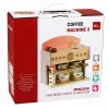 LEAN TOYS Set de barista cafetera accesorios de madera rosa