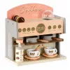 LEAN TOYS Set de barista cafetera accesorios de madera rosa