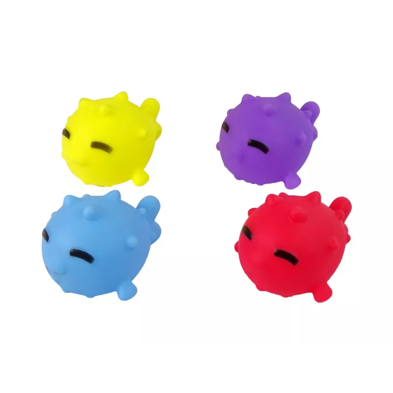 LEAN TOYS Juguete de baño mini baloncesto perro pez de goma