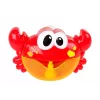 LEAN TOYS Juguete de baño máquina de pompas de jabón cangrejo rojo