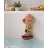 LEAN TOYS Set de juguetes de baño: barco, animales marinos, cascada, ventosas