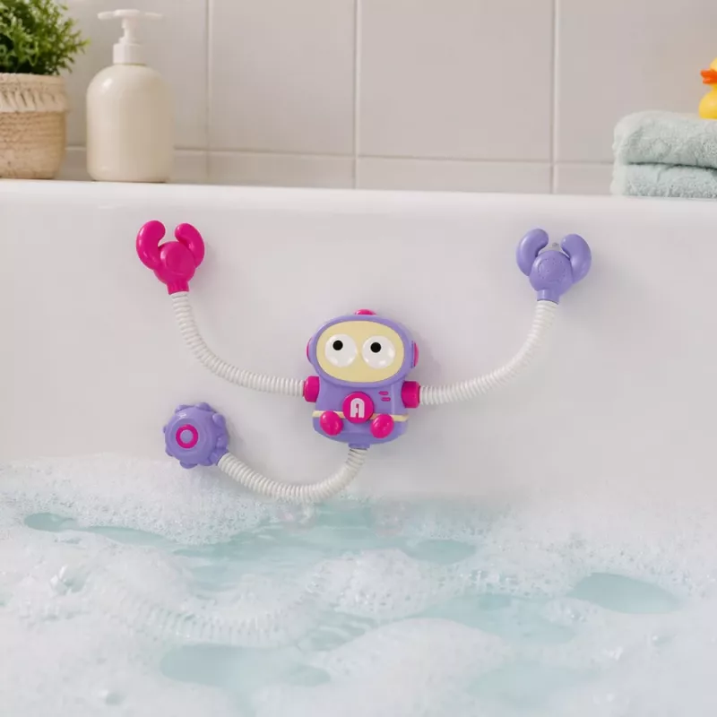 LEAN TOYS Juguete de baño ducha astronauta con circulación de agua y ventosas