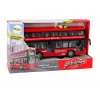 LEAN TOYS Autobús de dos pisos a pilas con luz y sonido, fricción, Rojo