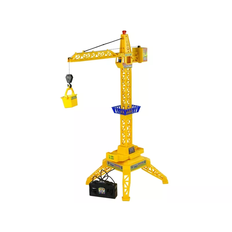 LEAN TOYS Grúa teledirigida a pilas con brazo móvil