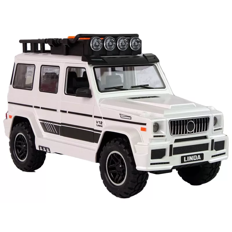 LEAN TOYS Coche todoterreno a pilas blanco