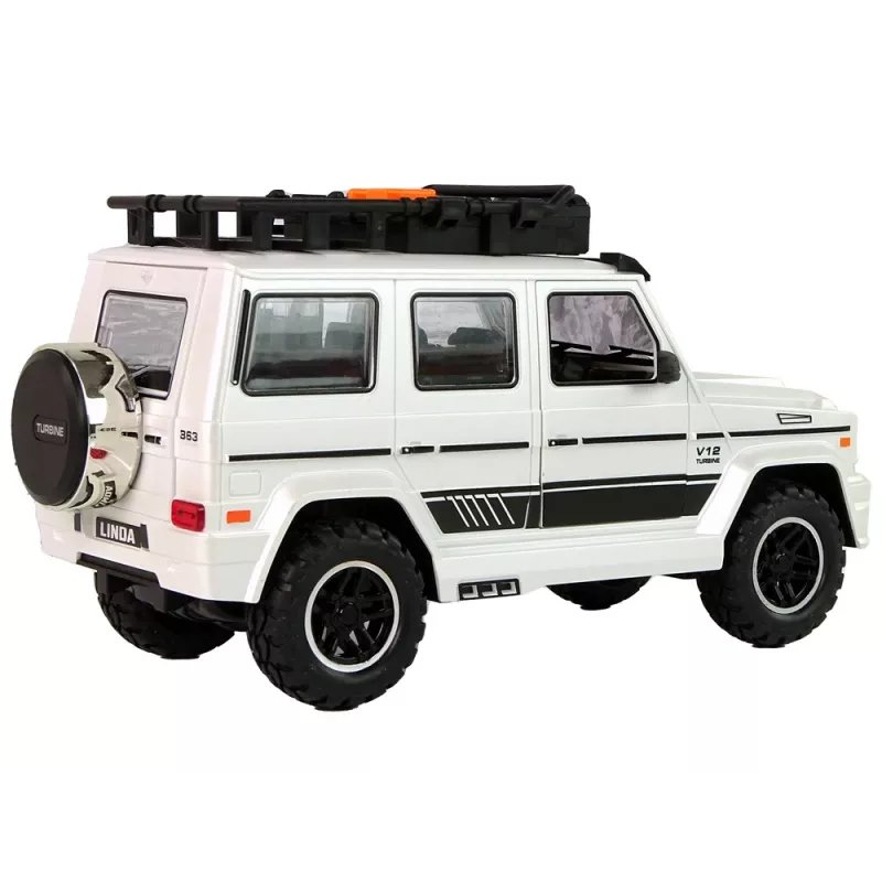 LEAN TOYS Coche todoterreno a pilas blanco