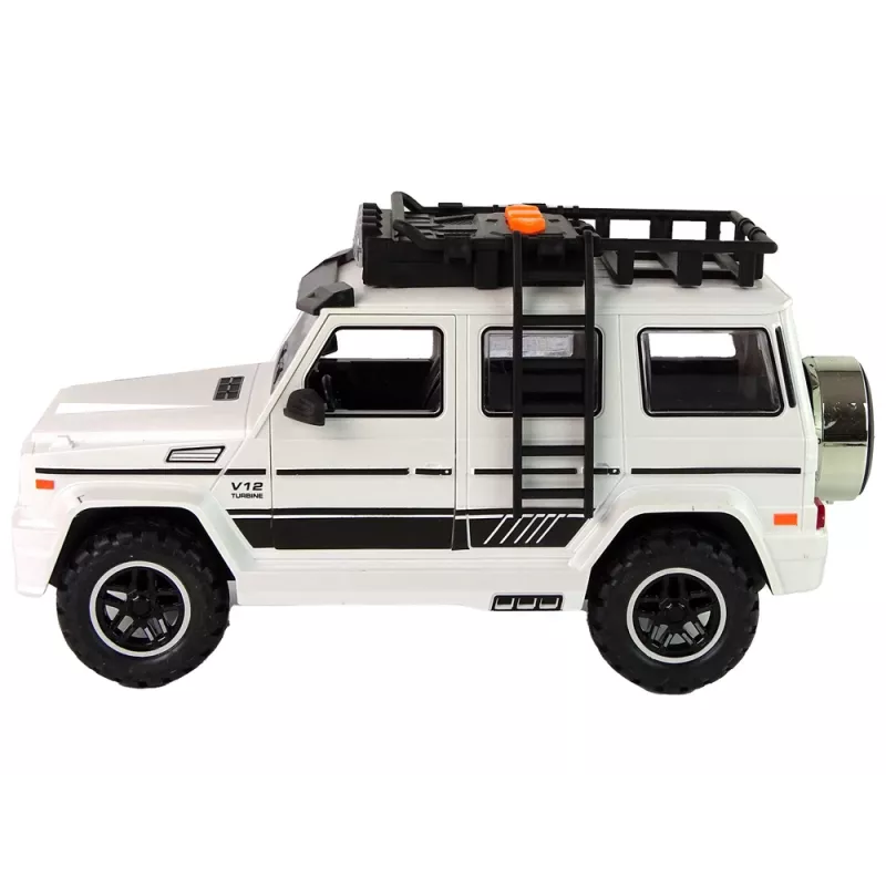 LEAN TOYS Coche todoterreno a pilas blanco