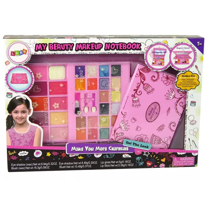 LEAN TOYS Paleta de belleza set de maquillaje para niñas