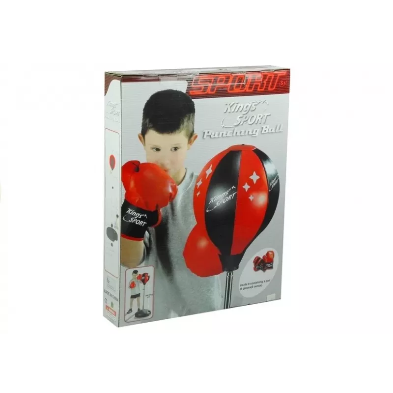 LEAN TOYS Set Boxer grande para niños + guantes soporte de pera