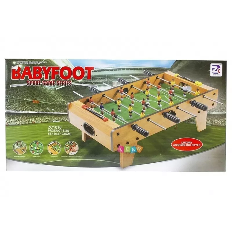 LEAN TOYS futbolín Big Football Table 70 cm Soccer Sport - juego de futbolín con 22 jugadores