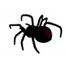 LEAN TOYS Gran araña peluda Black Widow con control remoto