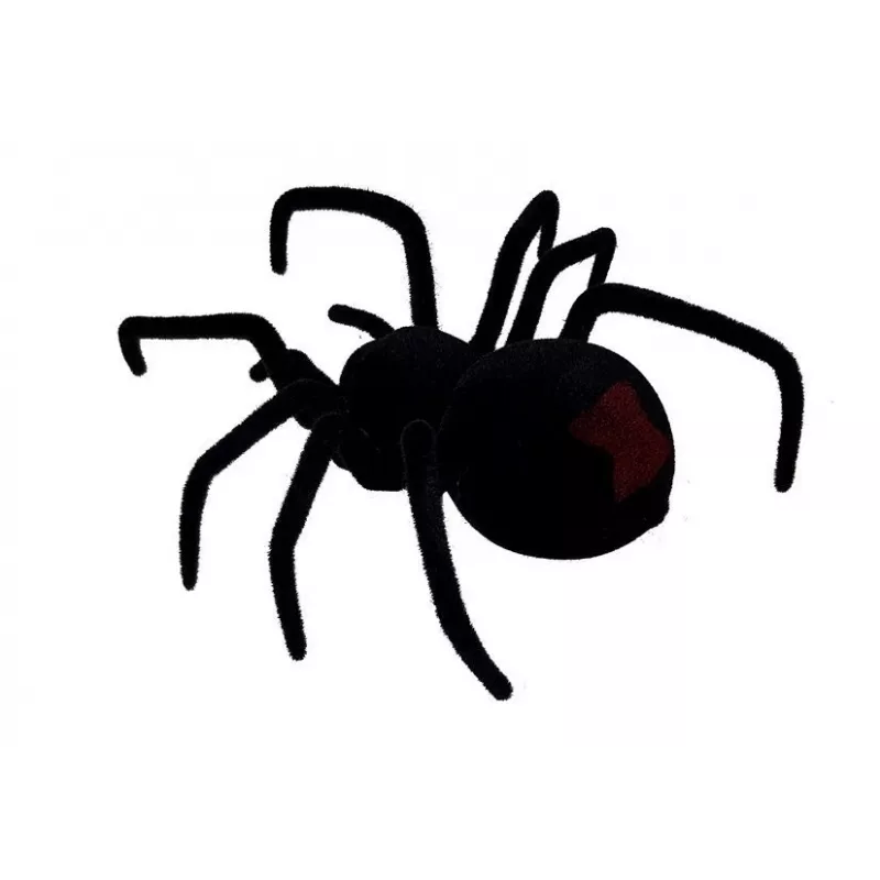 LEAN TOYS Gran araña peluda Black Widow con control remoto