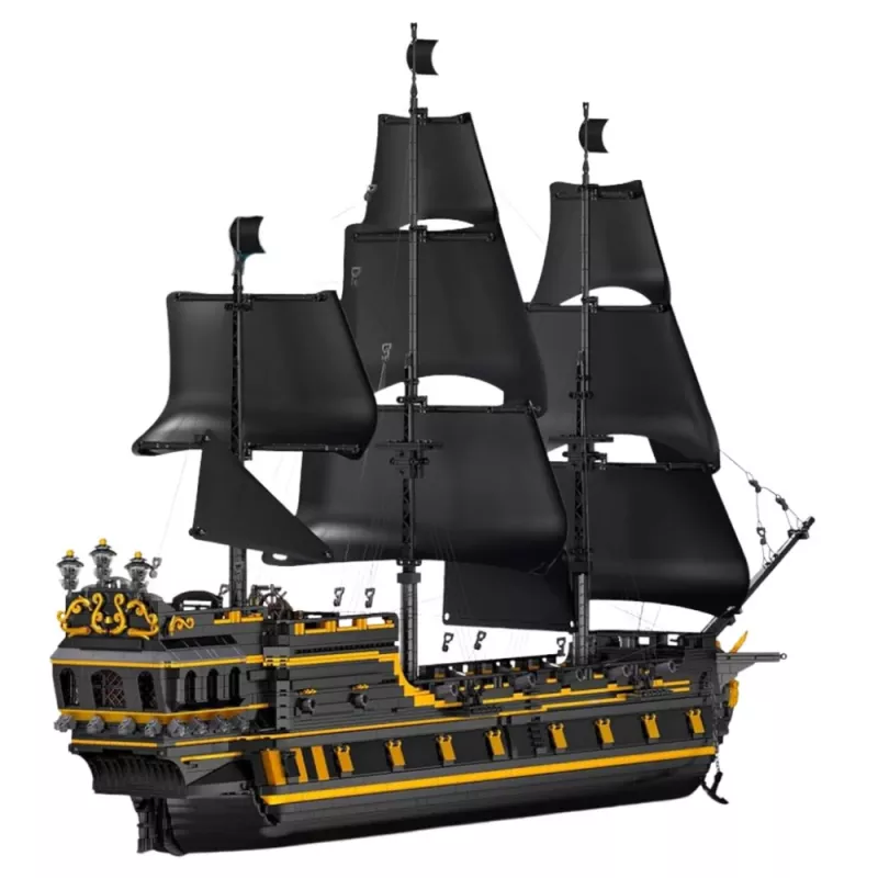LEAN TOYS Black Pearl Barco pirata Set de bloques de construcción (5266 piezas)