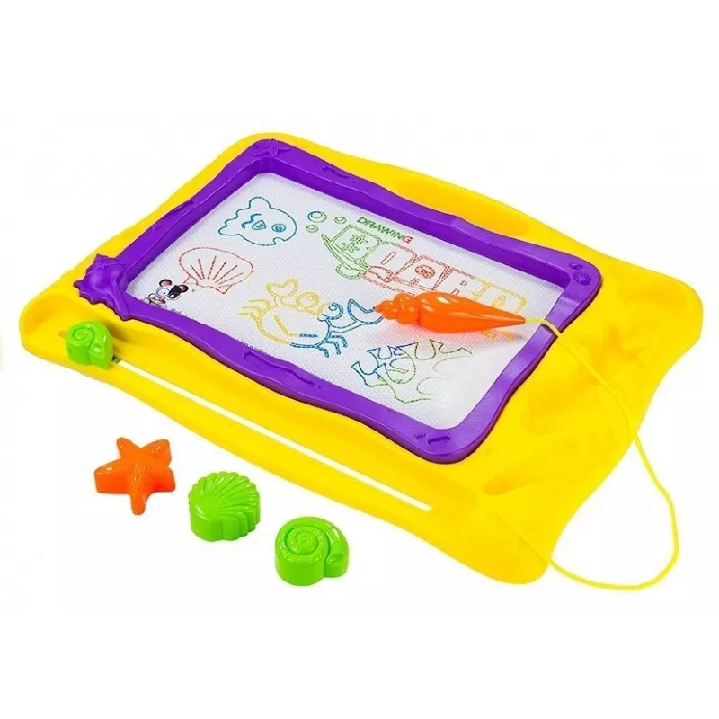 LEAN TOYS Pizarra con sellos y fondo de colores