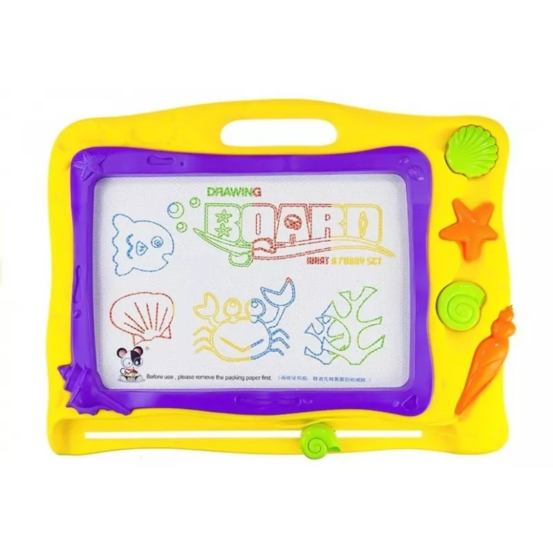 LEAN TOYS Pizarra con sellos y fondo de colores