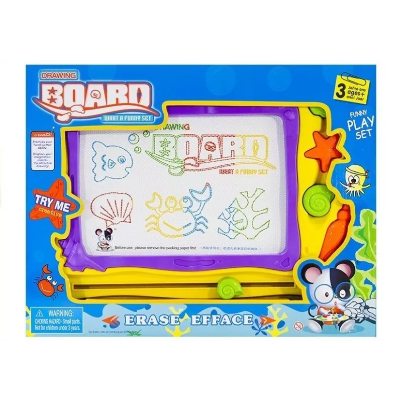 LEAN TOYS Pizarra con sellos y fondo de colores