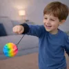 LEAN TOYS Pelota saltarina con goma elástica, sensorial, con relieves, multicolor, 6 cm