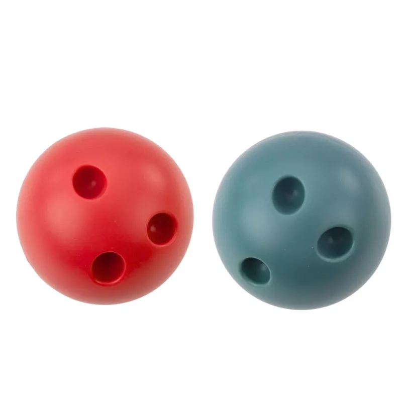 LEAN TOYS Set de bolos con gatos para niños, 10 bolos, 2 bolas de colores