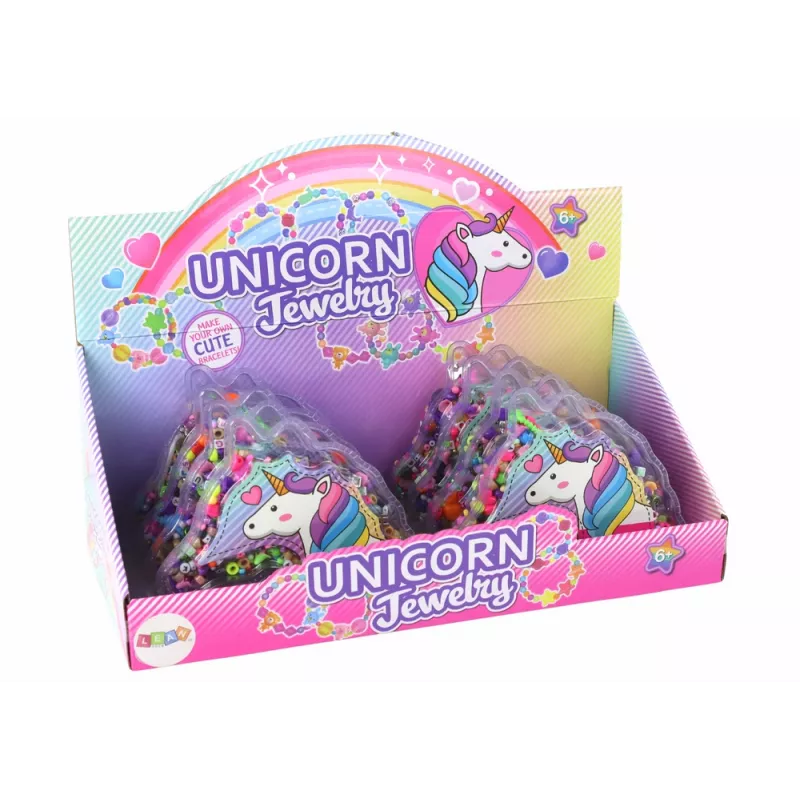 LEAN TOYS Set de Creación de Pulseras Abalorios Colgantes Joya Unicornio