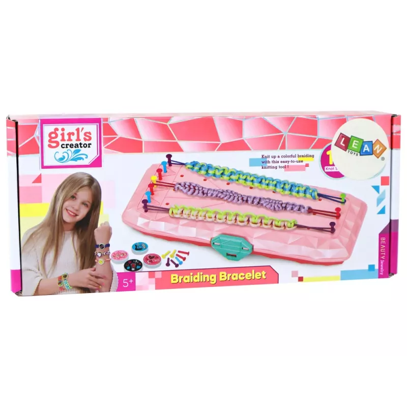 LEAN TOYS Kit de Creación de Pulseras Caja Rosa