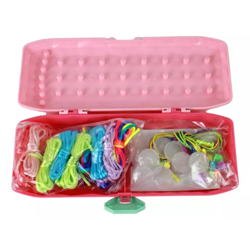 LEAN TOYS Kit de Creación de Pulseras Caja Rosa