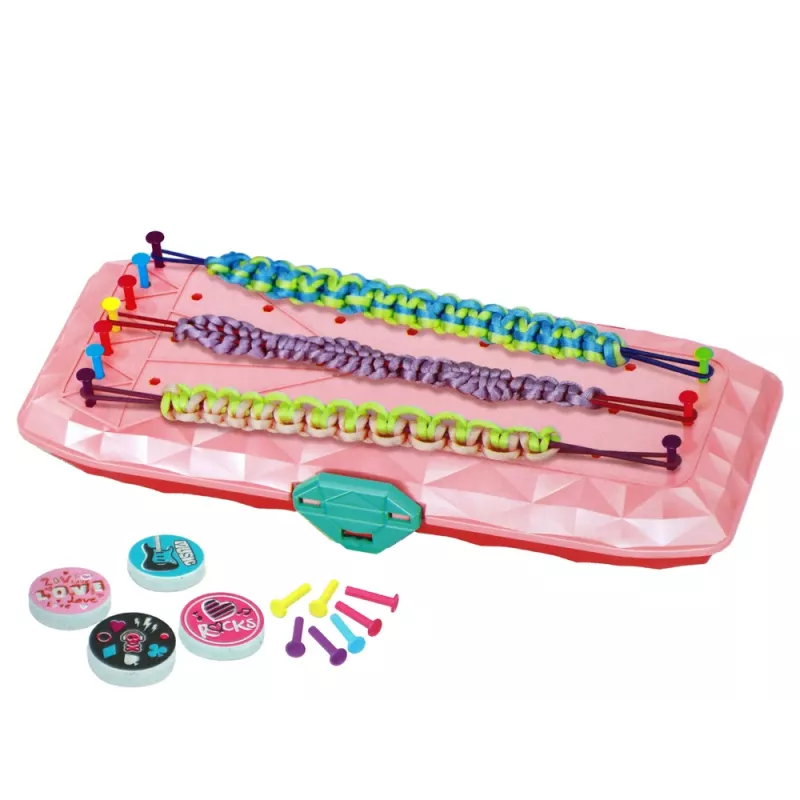 LEAN TOYS Kit de Creación de Pulseras Caja Rosa