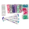 LEAN TOYS Set de creación de pulseras con cuentas de colores y caja de almacenamiento