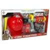 LEAN TOYS Set de brigada extintor máscara de agua casco rojo