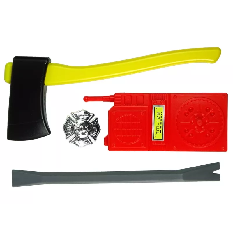 LEAN TOYS Set de brigada extintor máscara de agua casco rojo