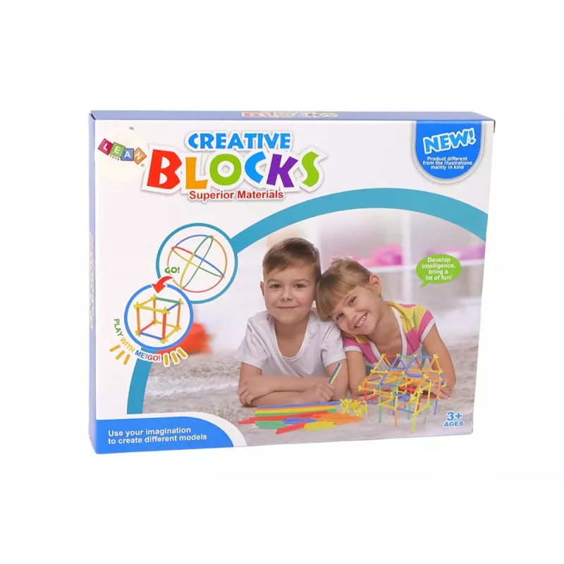 LEAN TOYS Bloques de construcción set de palos y pajitas
