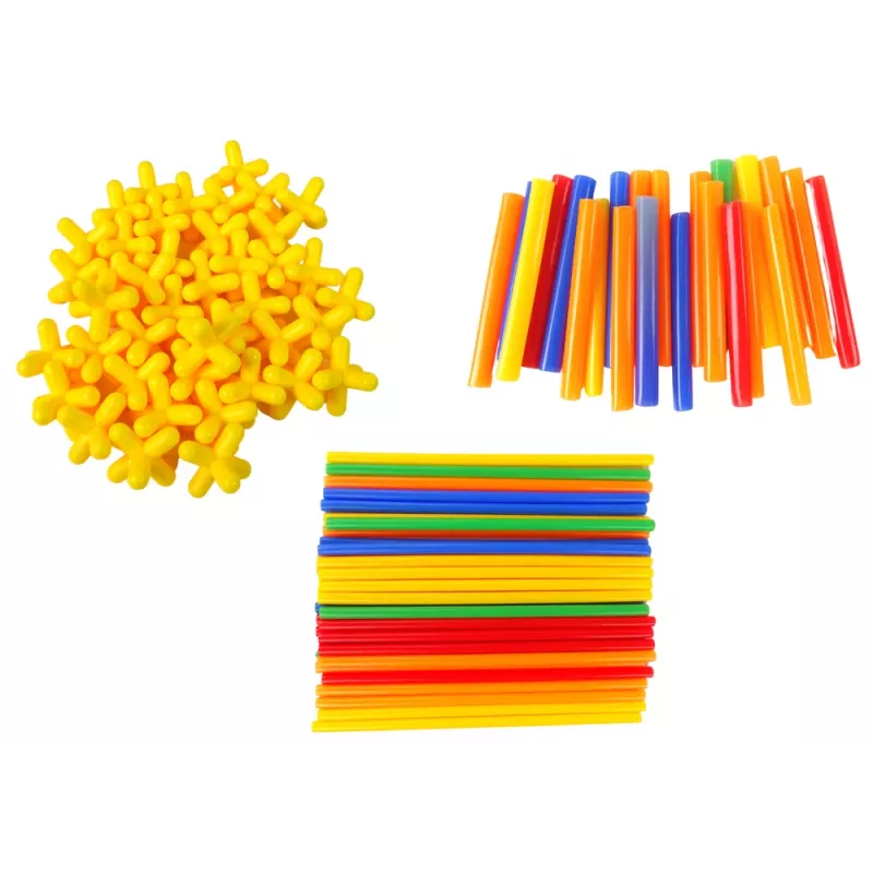 LEAN TOYS Bloques de construcción set de palos y pajitas
