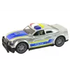 LEAN TOYS Coche Police 1:14 luces sonidos plateado