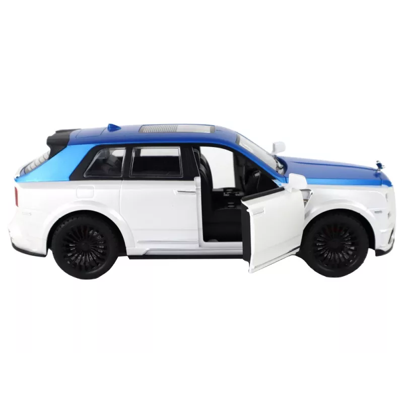 LEAN TOYS Coche R/C 1:20 blanco y azul teledirigido