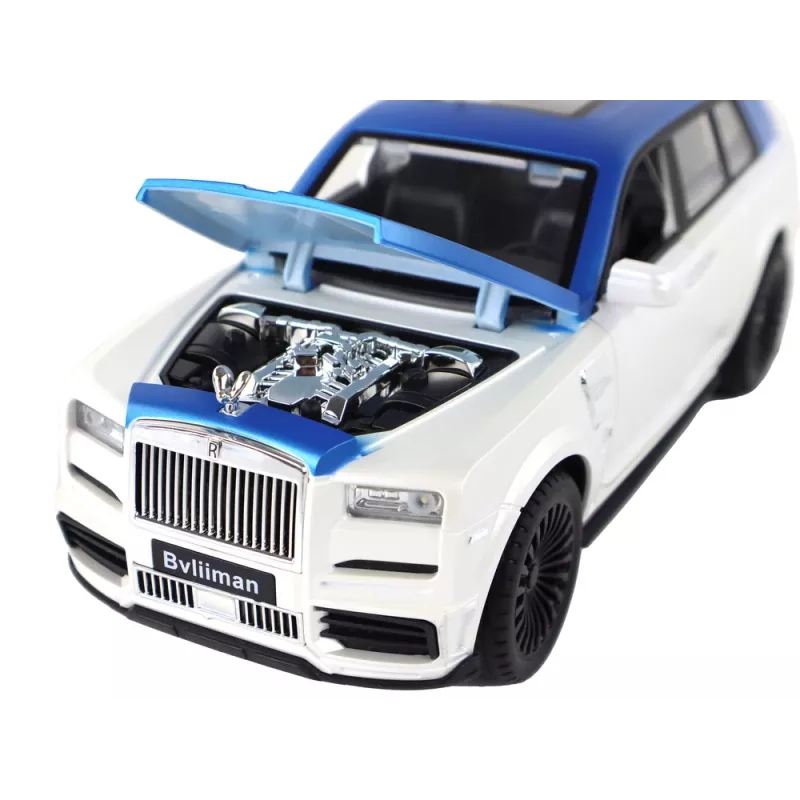 LEAN TOYS Coche R/C 1:20 blanco y azul teledirigido