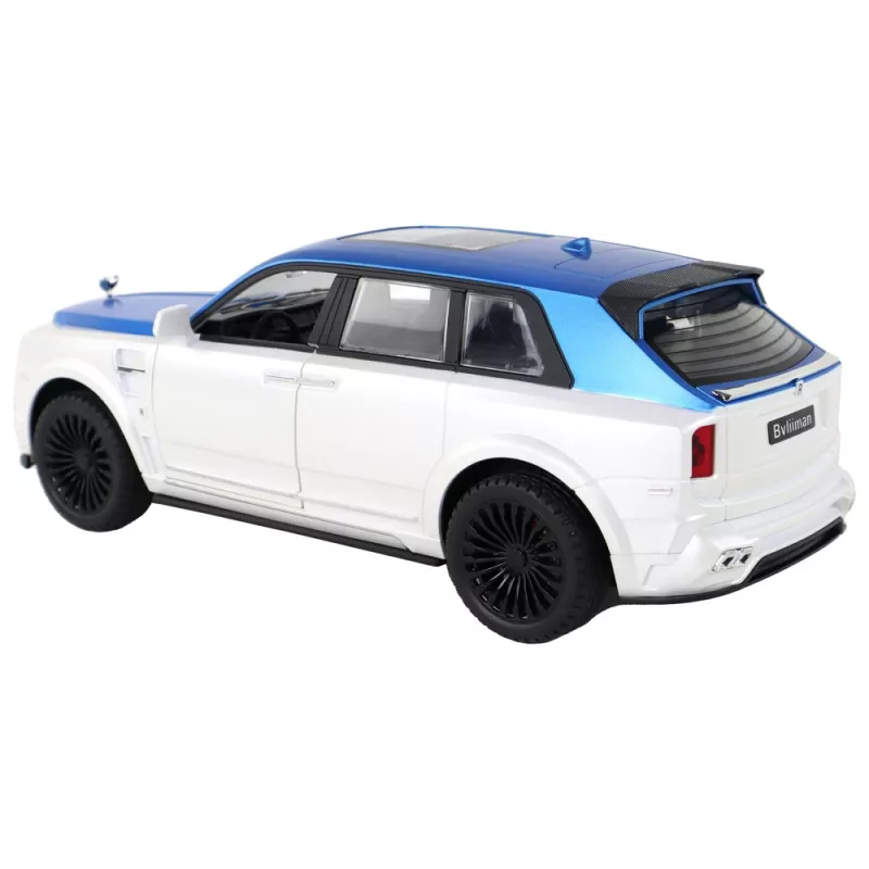 LEAN TOYS Coche R/C 1:20 blanco y azul teledirigido