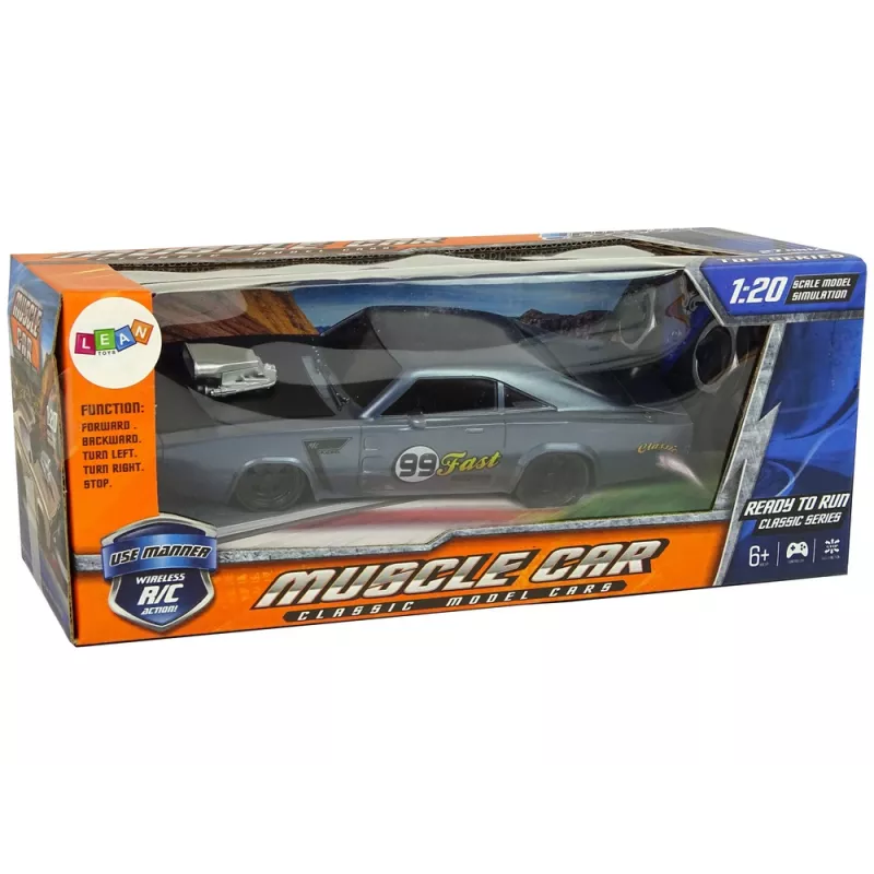 LEAN TOYS Coche R/C deportivo Sticker 1:20 gris mando