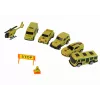 LEAN TOYS Grúa con Motor de Resorte y Maletín para Coches Verdes