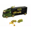 LEAN TOYS Grúa con Motor de Resorte y Maletín para Coches Verdes
