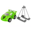 LEAN TOYS Camión grúa de asistencia en carretera transportador de coches 1:16 Verde con sonido y luces