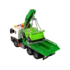 LEAN TOYS Camión grúa de asistencia en carretera transportador de coches 1:16 Verde con sonido y luces