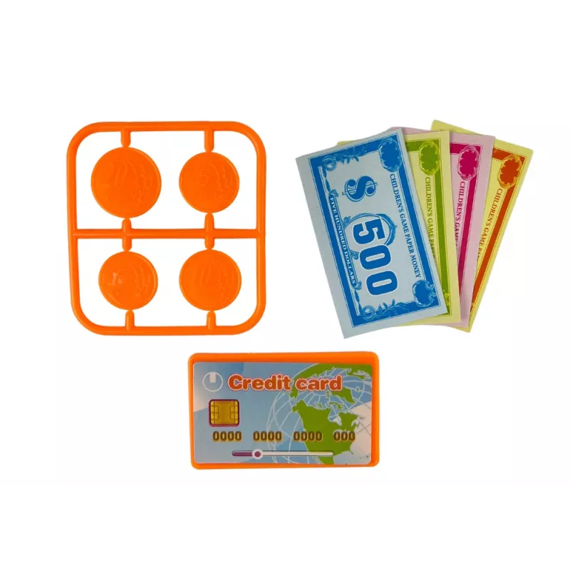 LEAN TOYS Caja registradora con balanza para paquetes de galletas, pila y escáner