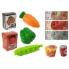 LEAN TOYS Juguete de caja registradora set de tienda con terminal de sonido con micrófono – Set interactivo de juego de rol para niños a partir de 3 años