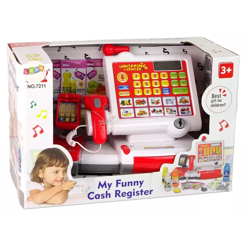LEAN TOYS Caja registradora con pantalla táctil