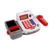 LEAN TOYS Caja registradora con carrito de compra, cestas y accesorios | Set de juego de rol de 35 piezas con calculadora funcional, escáner luminoso, micrófono, carrito de compra y cesta | Para niños a partir de 3 años