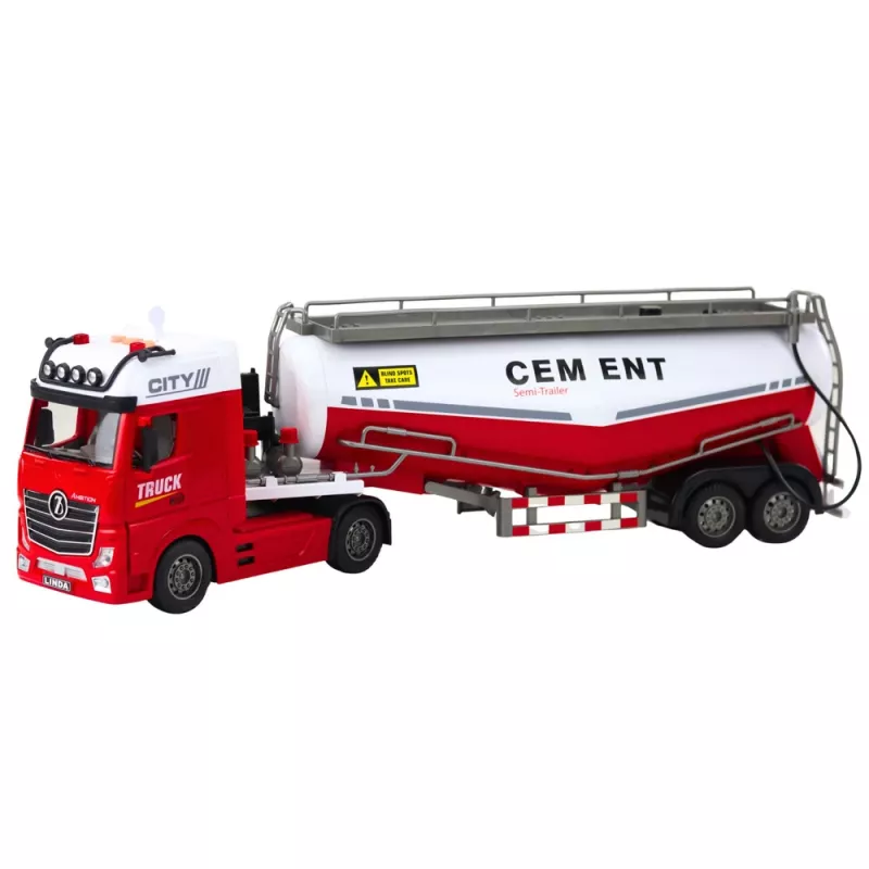 LEAN TOYS Camión cisterna de cemento con función de vertido de agua, luces y sonidos