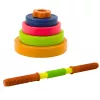 LEAN TOYS Mancuerna infantil, espuma antideslizante, 8 discos, plástico, multicolor