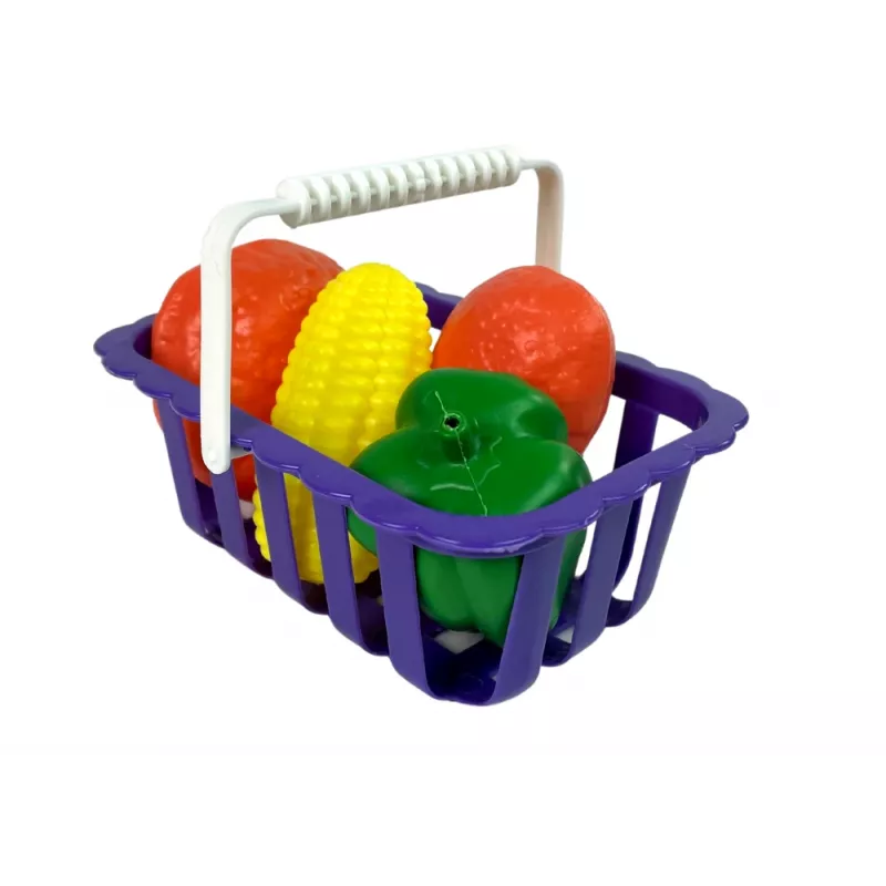 LEAN TOYS Caja registradora infantil con cesta de verduras