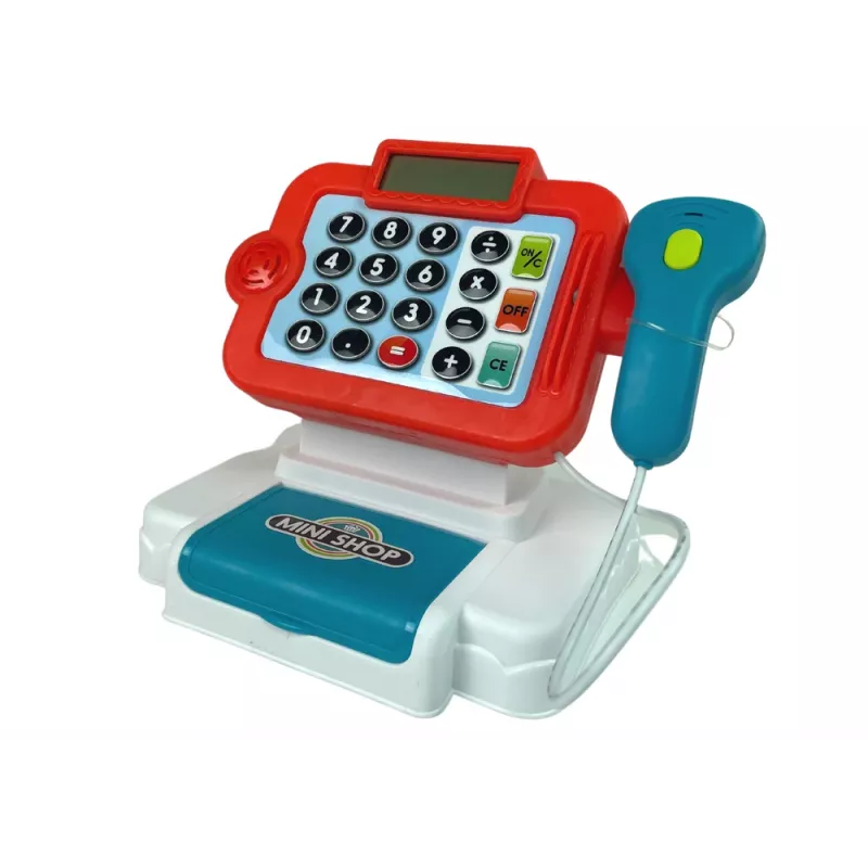 LEAN TOYS Caja registradora infantil con cesta de verduras