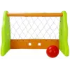LEAN TOYS Portería de fútbol para niños verde y naranja