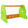 LEAN TOYS Portería de fútbol para niños verde y naranja